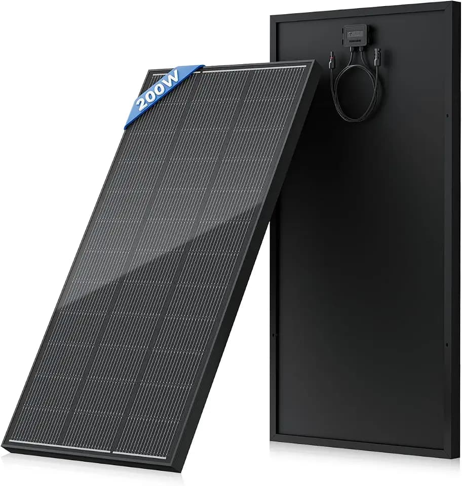 200 Watt Solar Panel 18BB, 25% High Efficiency, N-Type 12V 200W Solar Panel