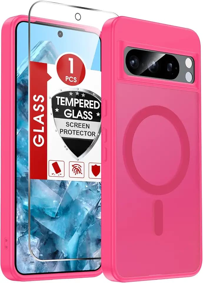 LeYi for Google-Pixel-8-Pro Case: Mag-Safe Fit with Tempered Glass