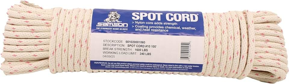 #10 Samson Spot Cord 100 ft - Cotton Sash Cord