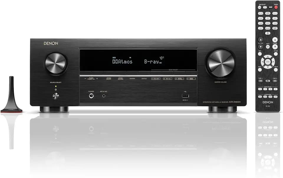Denon AVR-X1800H 7.2 Channel AV Stereo Receiver (80W x 7), WiFi, Bluetooth