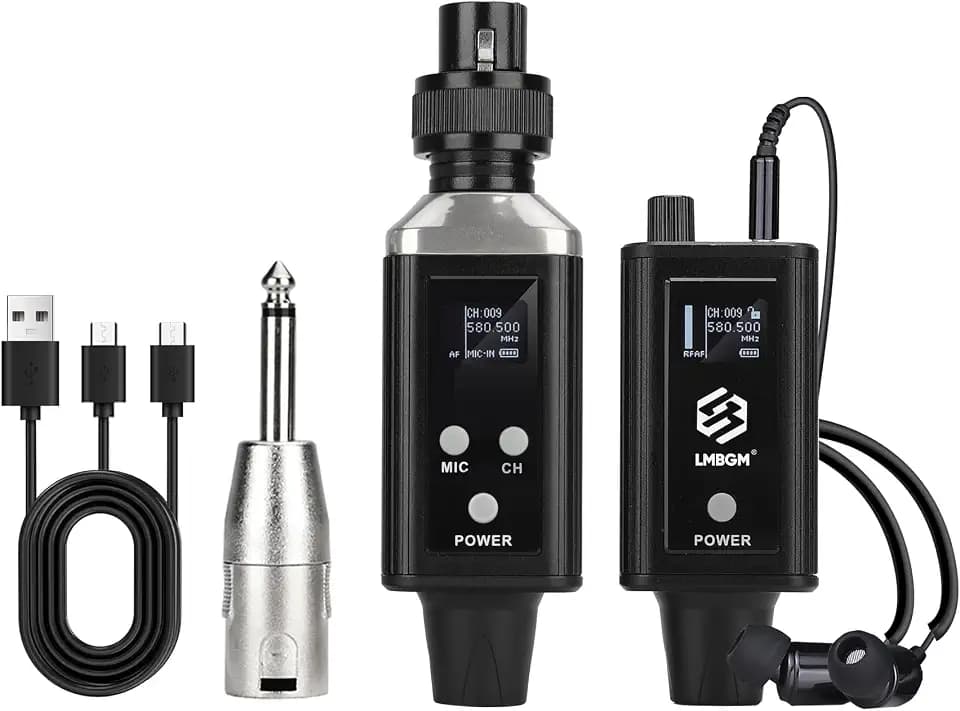 A9 UHF Wireless in Ear Monitor System Transmitter and Beltpack Receiver for Studio, Band Rehearsal and Live Performance (A9-1)
