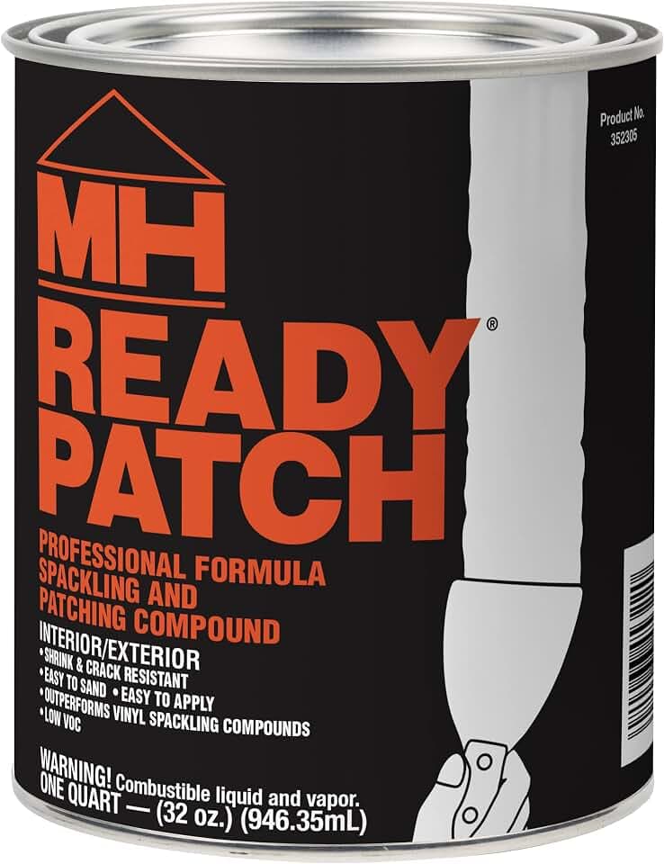 Zinsser MH Ready Patch Spackling Compound, Low VOC, Quart