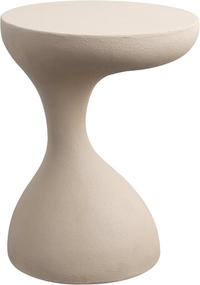 JONATHAN Y Boracay Sculptural Side Table 19.75", Mocha