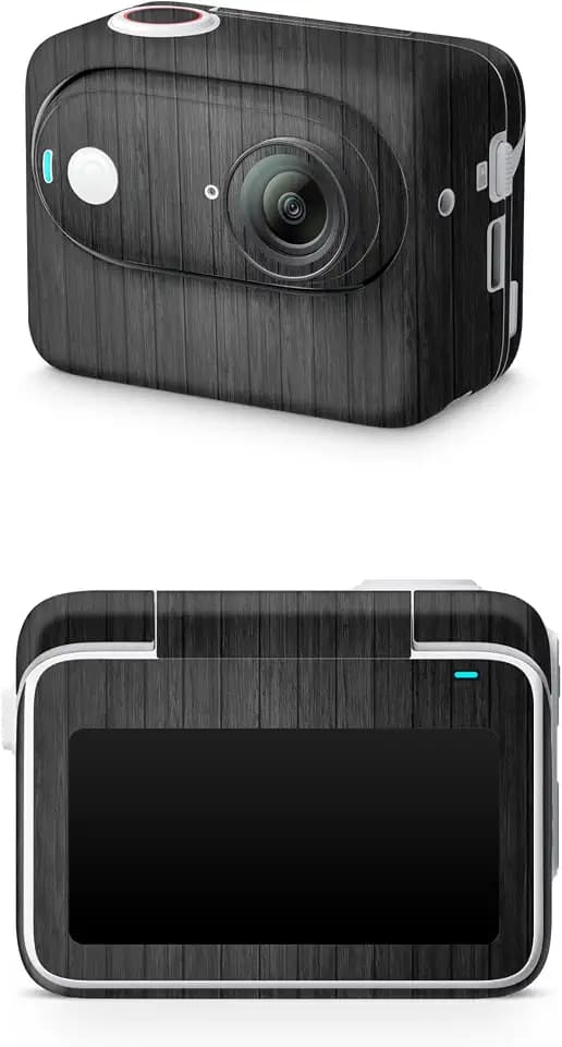 Skin Compatible with Insta360 GO 3 (2023) - Black Wood - Premium 3M Vinyl Protective Wrap Decal Cover - Easy to Apply | Crafted in The USA by MightySkins