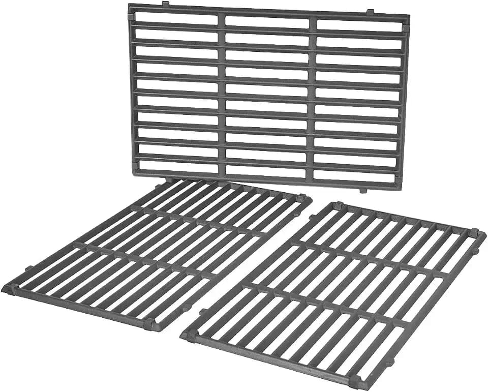 Stanbroil Cast Iron Cooking Grate for Weber Genesis II 400 Series, 3 Pack