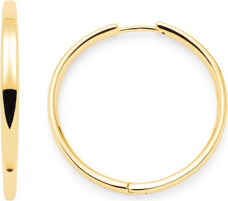 JEWELS BY LEONARDO Kreolen Beauty's Bravo 1 Paar • Ohr-Schmuck aus goldfarbenem Edelstahl • mittelgroße Hoop-Ringe • kombinierbar mit Beauty's Anhängern • Schmuck Geschenk für Frauen • 023574