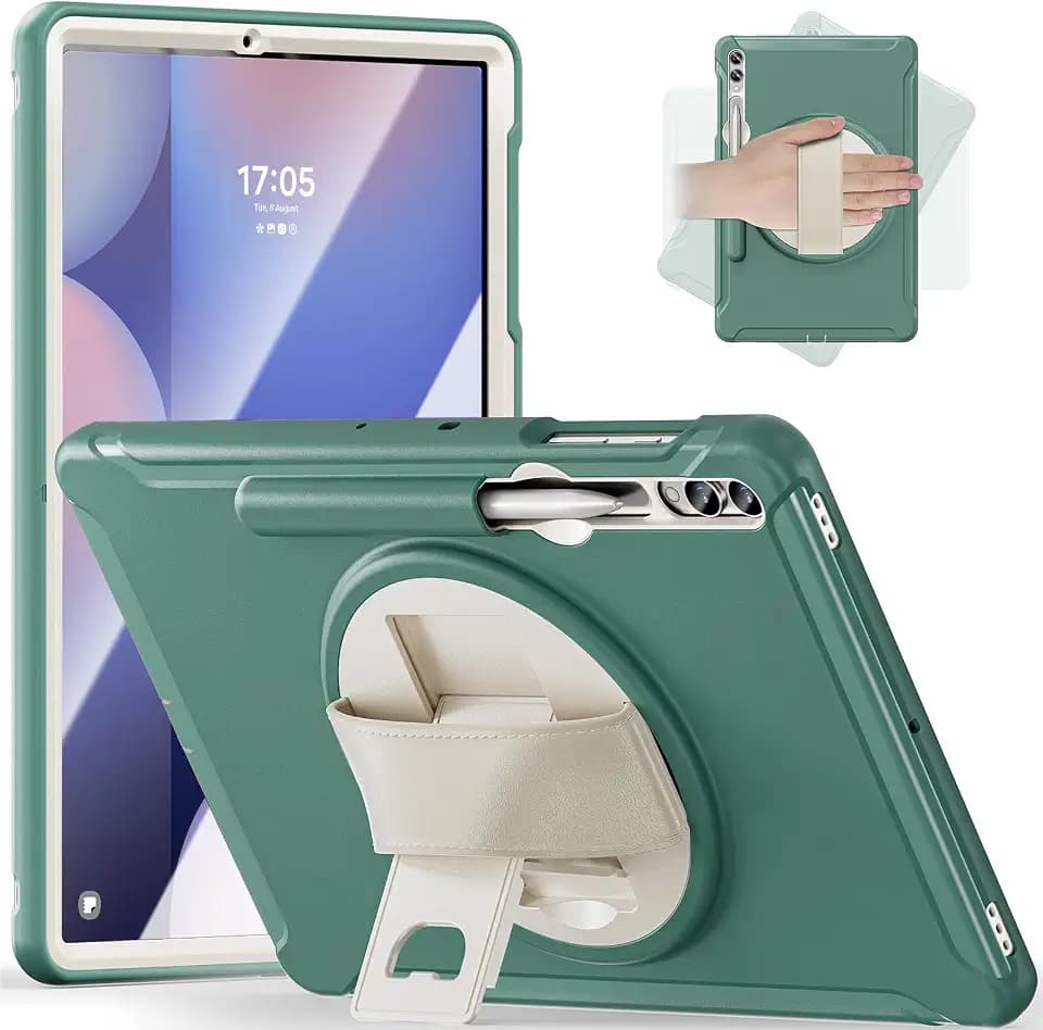 Junfire Case for Galaxy Tab S10 Plus/S9 FE Plus/S9 Plus 12.4-Inch,Green
