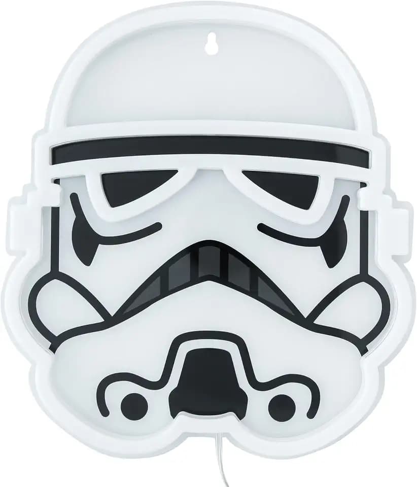 Paladone Sturmtruppenhelm LED-Neon-Wandleuchte, offiziell lizenzierte Star Wars-Lampe mit Netzkabel für Zuhause, Schlafzimmer, Wohnzimmer, Geschenk für Fans