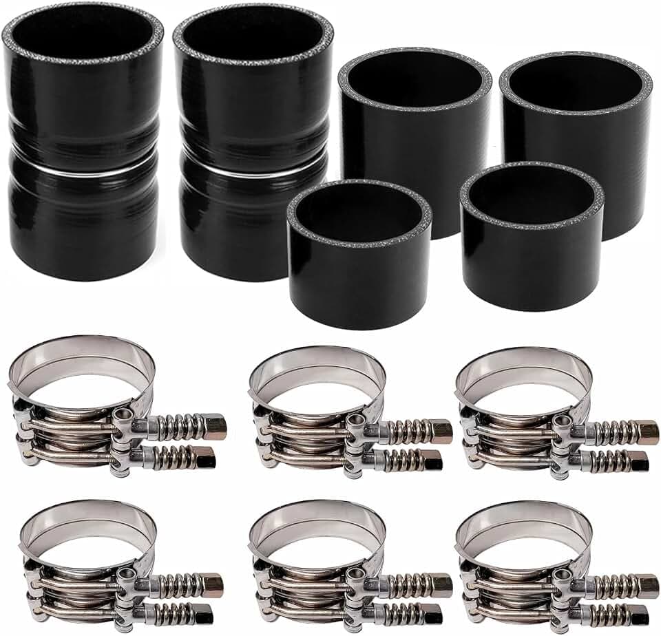 Intercooler Boot & T Bolt Clamp for 1999-2003 Ford F250 F350 7.3L Diesel (Black)