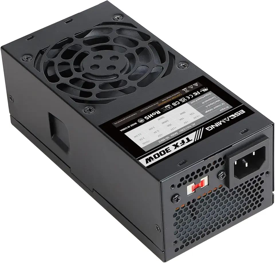 ESGAMING TFX 300W Standard Flex ATX 300W Power Supply, Support 115/220V Switch, All Protections
