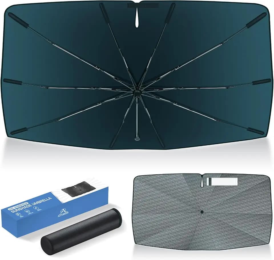 Autorder Windshield Sun Shade Umbrella for 2013-2023 Chevy Chevrolet Trax Accessories,Upgraded Ice Crystal Material,Easy Setup Umbrella Sunshade for Car Windshield,100% Sun Blocking