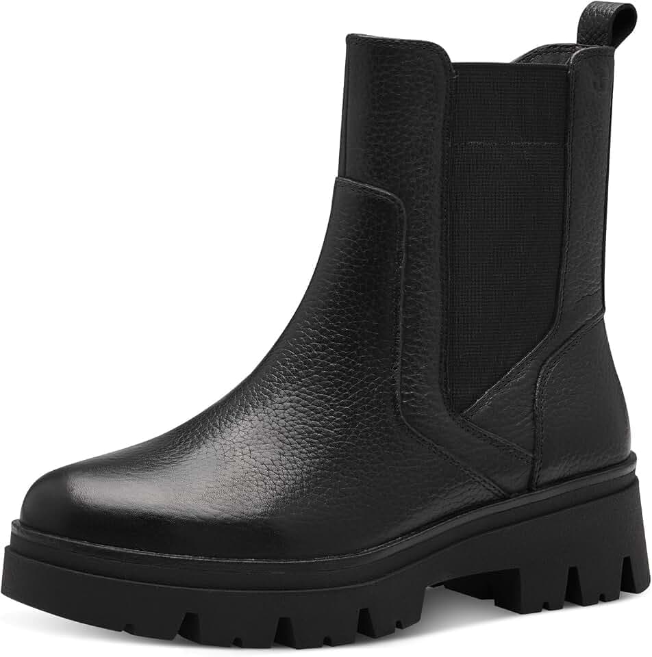 Tamaris COMFORT Damen Chelsea Boots aus Leder Plateau