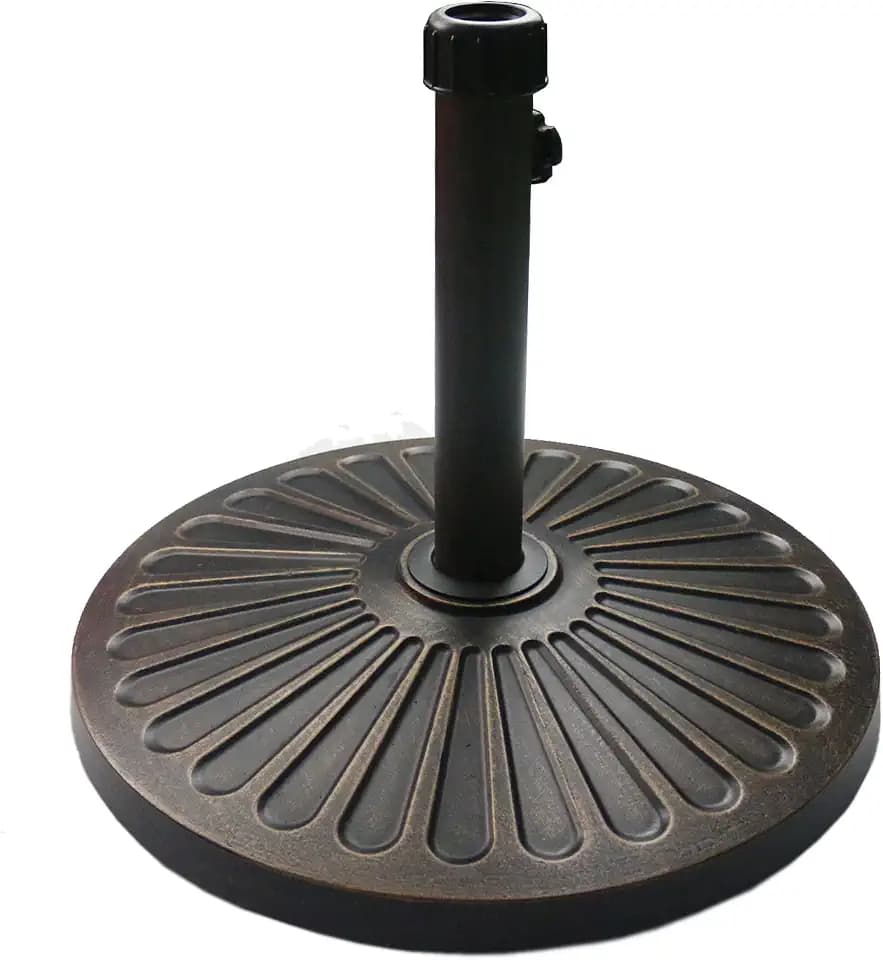 Sunnyglade 18" 30.2-lb Heavy Duty Round Patio Umbrella Base Antiqued Bronze