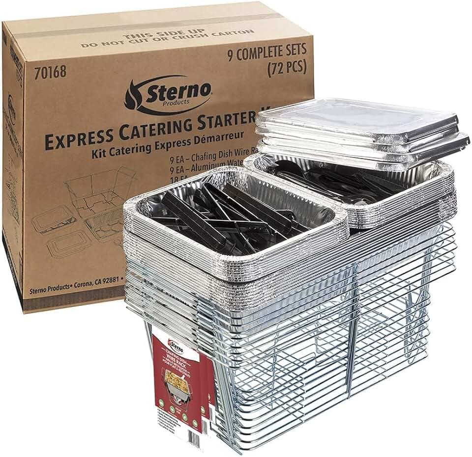 Sterno Express Catering Buffet Set, 72 Piece