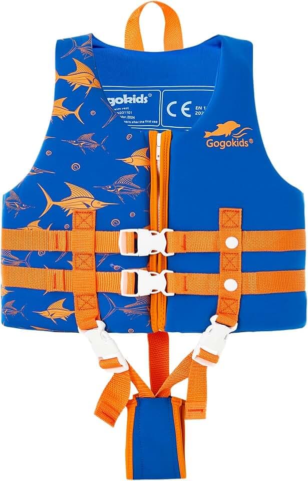 Gogokids Jungen Mädchen Schwimm Weste Schwimmen Jacke - Kinder Schwimmende Badeanzug Bademode Schwimmtraining Kleinkind Lernt Schwimmen