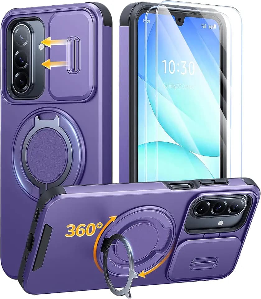 JAME for Samsung Galaxy A17/A16 5G Phone Case with Stand Slide Camera Cover