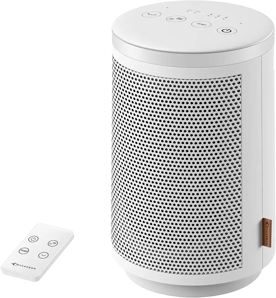 MYCARBON Heizlüfter Bad 900W/1500W Heizlüfter Energiesparend leise Thermostat 8H Timer 60°Oszillation mit Kippschutz Überhitzungsschutz Keramik Heizlüfter für Badzimmer Wohnzimmer