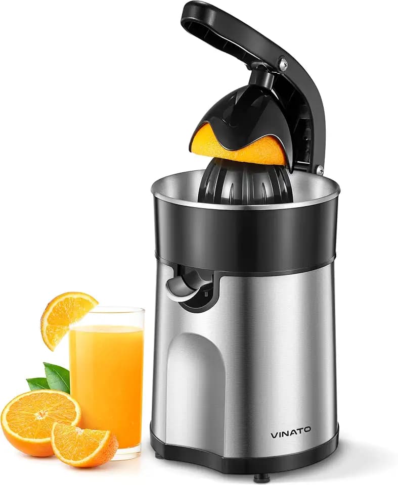 VINATO Zitruspresse, Orangenpresse Zitruspresse Zitronenpresse Orangensaftpresse, Orange Juicer Press, Edelstahl, BPA Frei