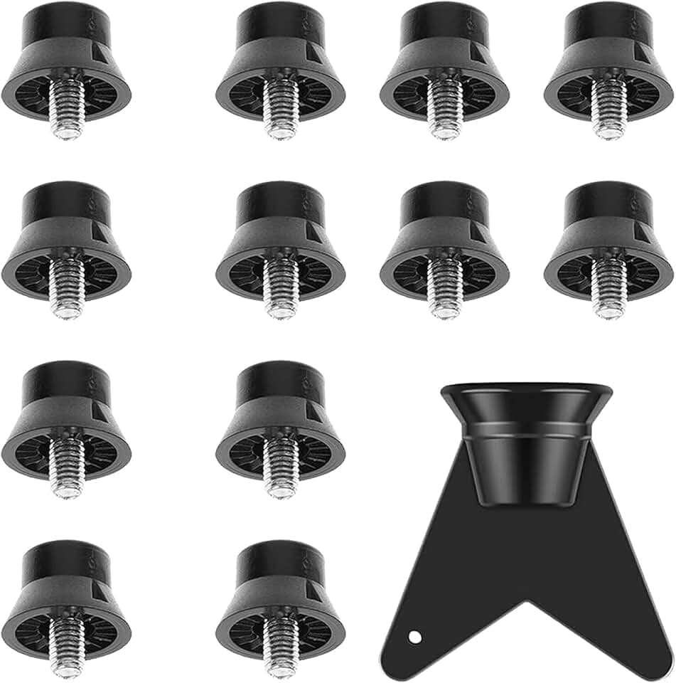 12 Stück Schraubstollen M5 Für Nike Ersatzstollen 13mm Schraubendurchmesser 5MM Universal Fußballschuh-Spikes Stabile rutschfeste Fußballstollen Für Fußballschuhe Nicht für adidas