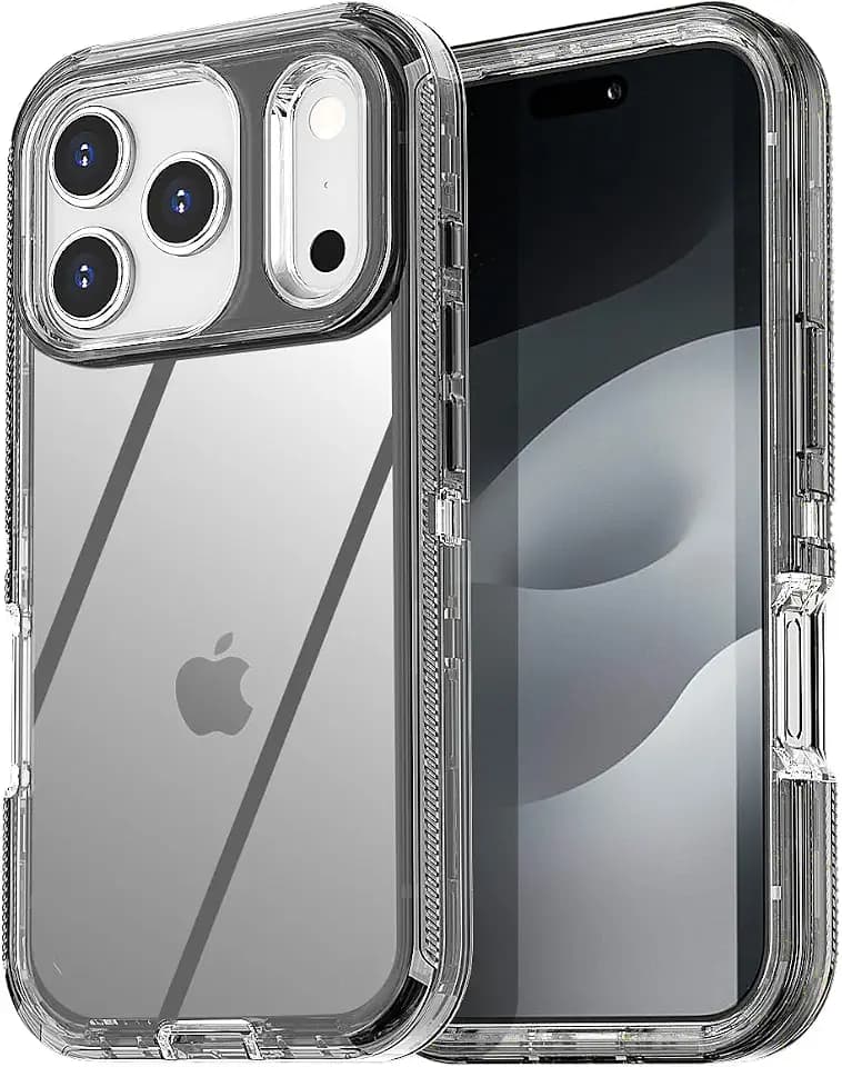 AICase for iPhone 17 Pro Max Case Clear 3 in 1 Heavy Duty Drop Protection Full Body Rugged Shockproof/Dust Proof Triple Layer Transparent Military Protective Tough Durable for iPhone 17 ProMax 6.9"_4