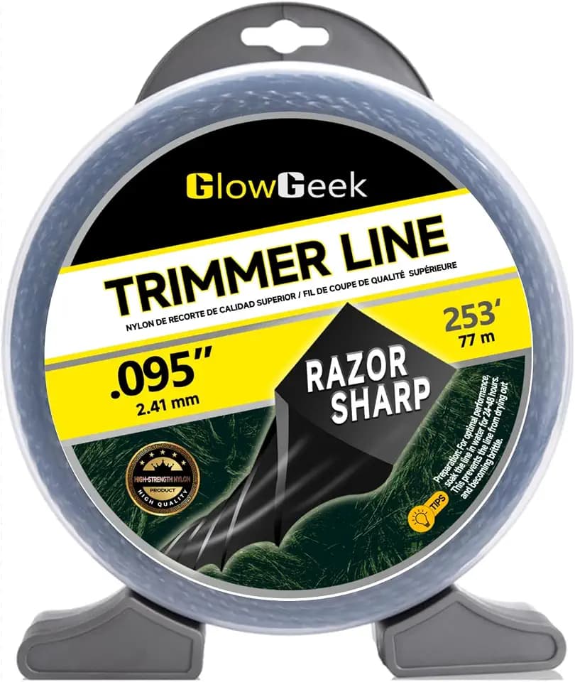 253 ft .095 Weed Wacker String for Black Diamond Trimmer Line 095, Twisted Weedeater Line for Echo String Trimmers, Heavy Duty Weed Eater String for Ego Electric Grass Cutter (Part No. 330095073)
