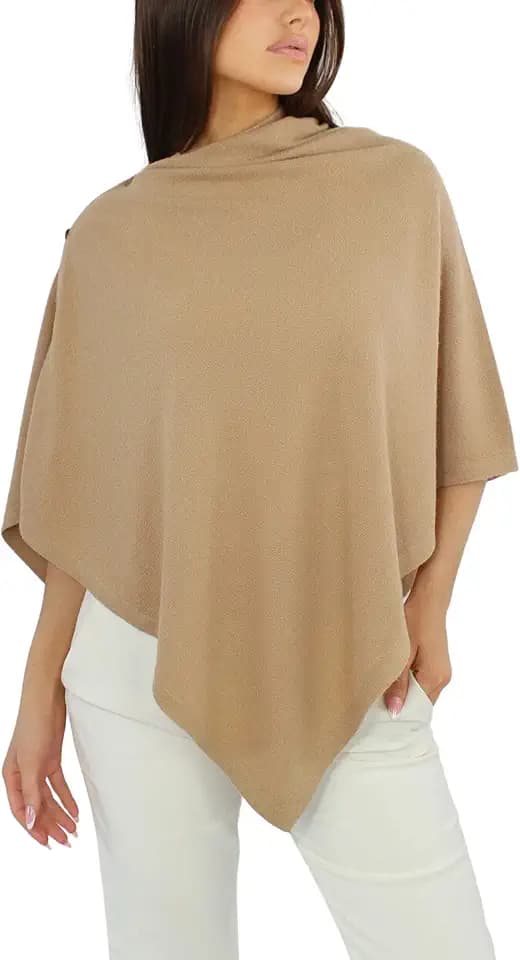 Win's Damen Poncho aus Kaschmirgemisch - Made in Italy