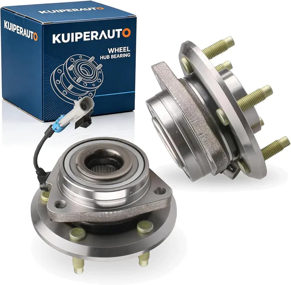 KUIPERAUTO 513276 Pair Front Wheel Hub Bearing Assembly Compatible for 2007-2009 Pontiac Torrent 2007-2009 Chevy Equinox 5 Lugs W/ABS
