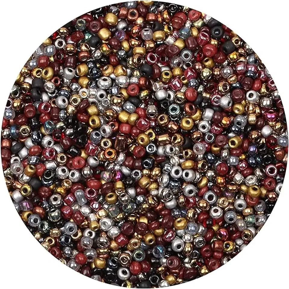 5000 Stück 3mm 8/0 Rocailles Perlen für Freundschaftsarmband Machen,Dunkle Gemischte Farbe Kleine Glasperlen für Armbänder Ohrring Halskette, Handmade Zubehör