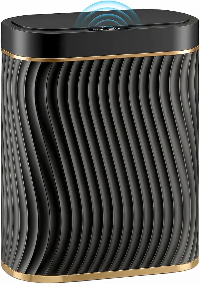 Ogikey Bathroom Small Trash Can with Automatic Touchless Lid, 2.6 Gallon Smart Garbage Can Narrow Waterproof Trash Bin for Bedroom, Office, Living Room