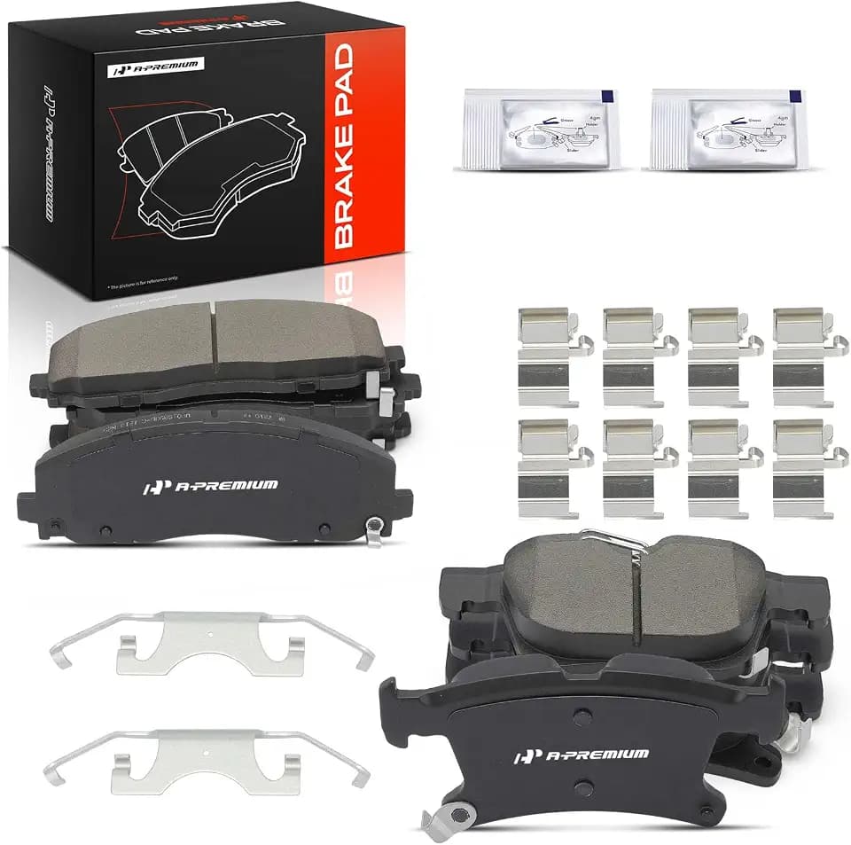 A-Premium Front and Rear Ceramic Brake Pads Compatible with Chrysler