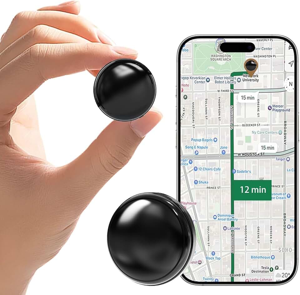 GPS Tracker for Vehicles, Real-Time Undetectable GPS Tracker for Car - No Monthly Fee & SIM Card for Hidden Magnetic GPS Locator for Android and iPhone, Ultra-Slim, IP68 Waterproof, Safe & Durable