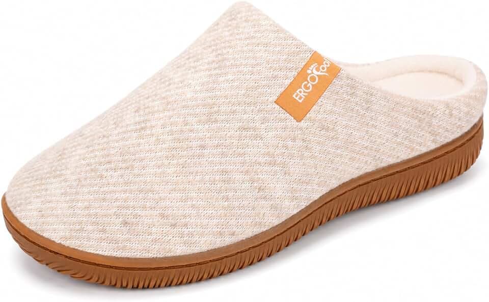 ERGOfoot Orthopedic Slippers with Arch Support for Women Men