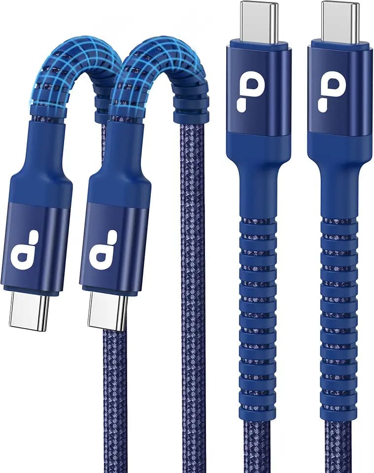 USBC Cable 10FT, Long USB C to USB C Cable 60W Fast Charging, 2Pack-Blue