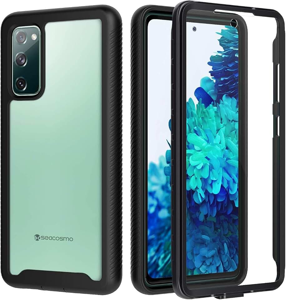 seacosmo Hülle für Galaxy S20 FE, Handyhülle S20 FE 360 Grad Vollschutz, Stoßfest Schutzhülle Outdoor S20 FE 5G / 4G mit Eingebautem Displayschutz