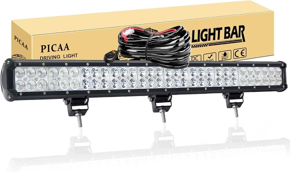 PICAA Led Arbeitsscheinwerfer,28 Zoll 71CM 180W zweireihig Lichtbalken