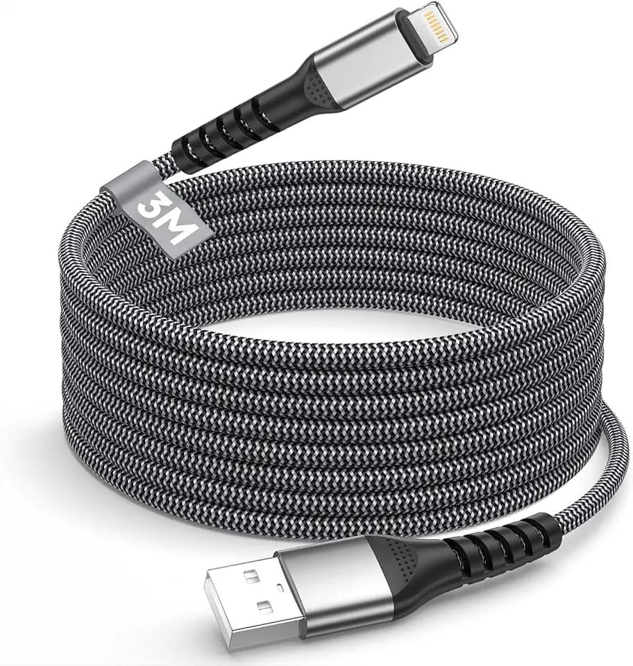 iPhone Charger Cable 10FT, [Apple MFi Certified] USB to Lightning Cable Fast Charging Braided iPhone Charging Cord cable Lead,Lightning Charger cable for iphone 14 13 12 11 Pro Max X 8 6 Plus and More