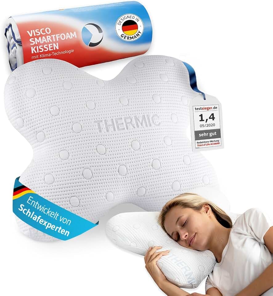 Seitenschläferkissen ACAMAR, Schmetterlingskissen mit Thermo Bezug