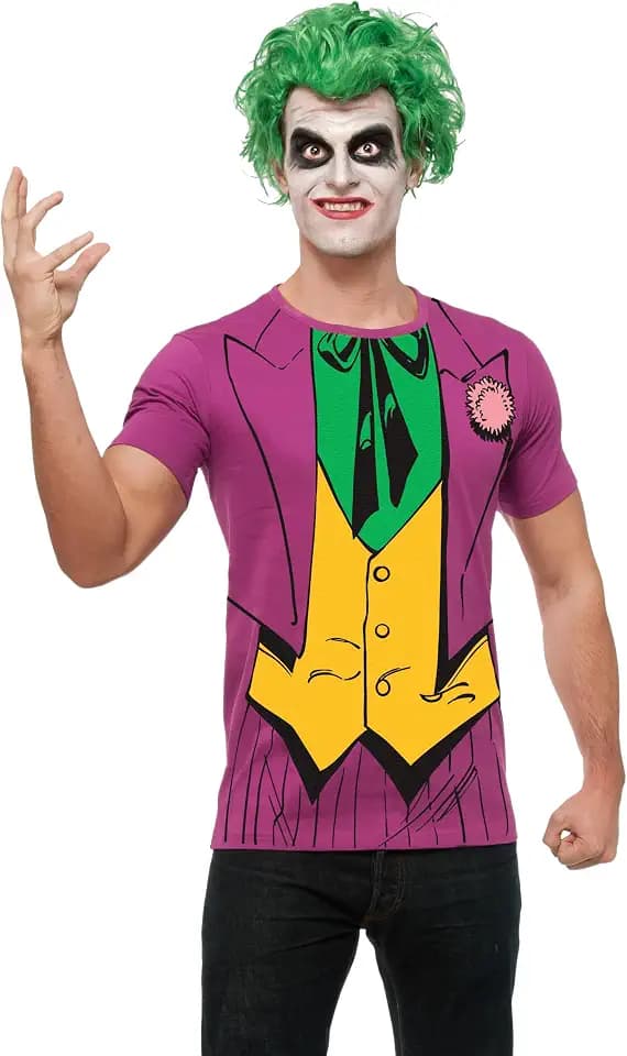 Rubies Costume Costumes DC Comics Justice League Superhero Style Adult Printed Top The Joker