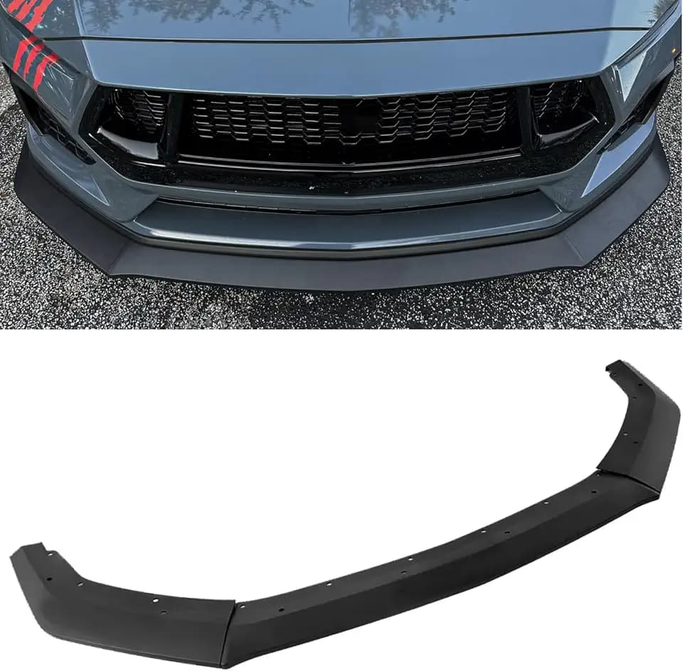 Front Bumper Lip for Mustang S650 GT Ecoboost 2024-2026 Matte Black