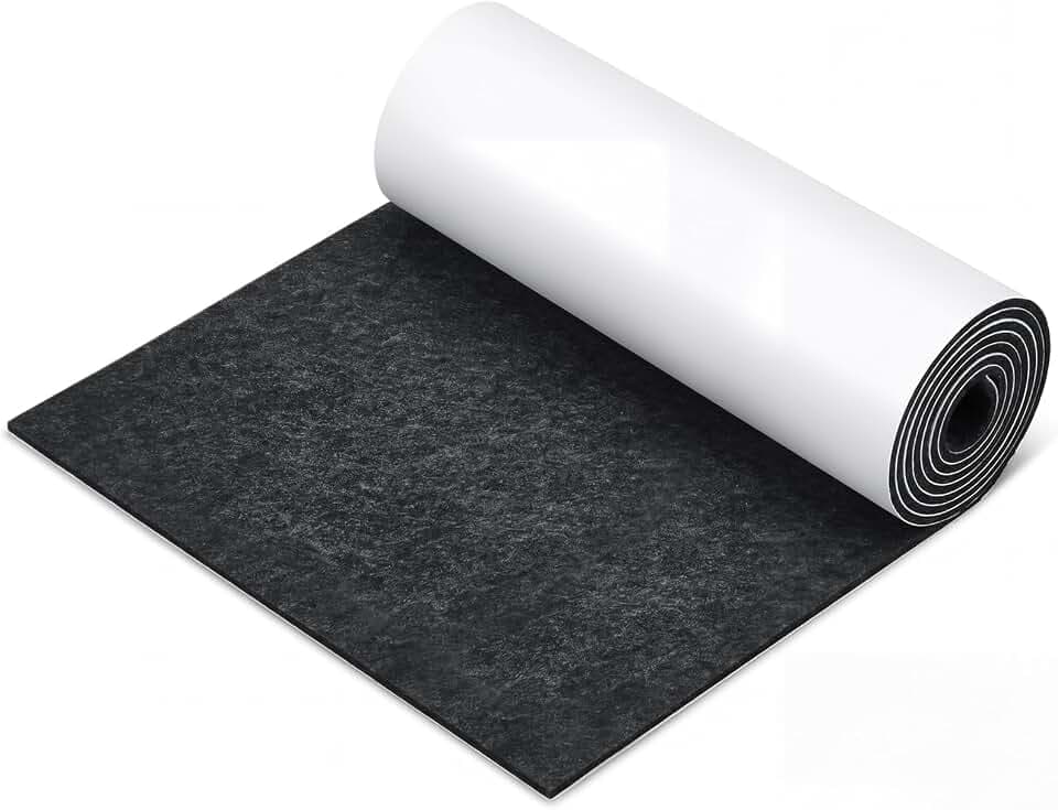 Fullhawl 12 x 60 Inch Large Felt Furniture Pads, Dark Gray