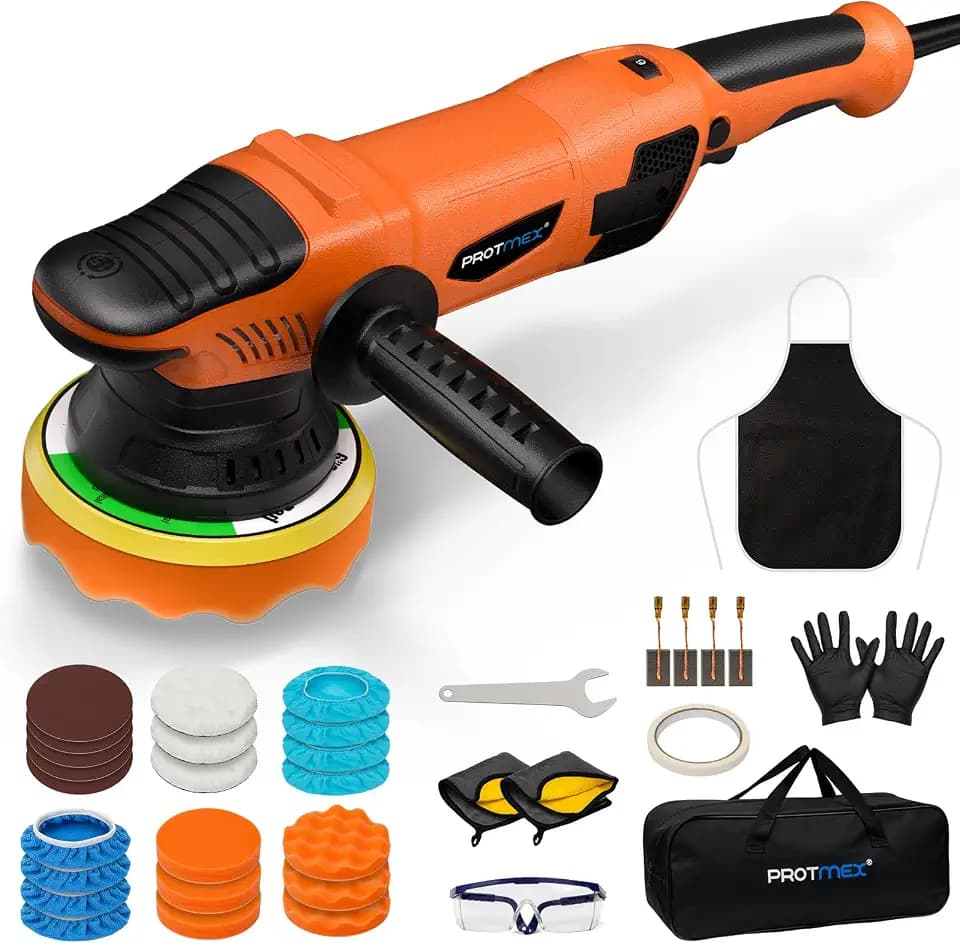 1200W 6" Rotary Buffer, 2500-6000RPM, Detach Handle, Car/Boat Sand & Wax