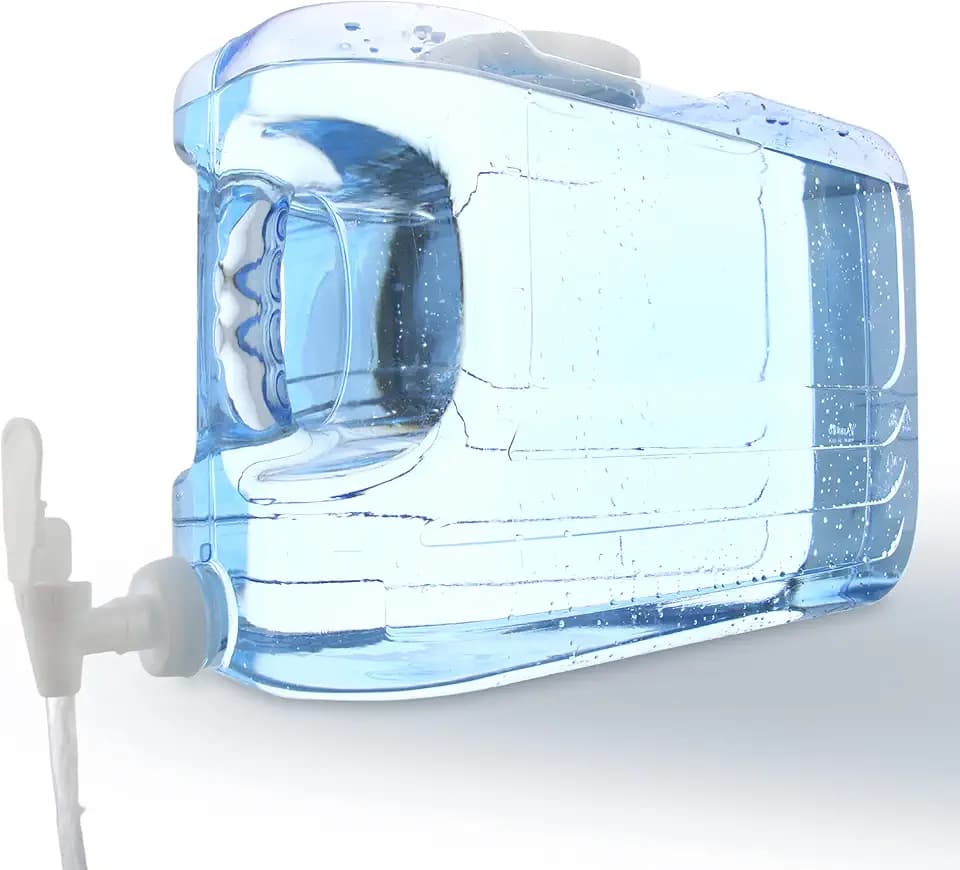 Arrow Oasis Drink Dispenser for Fridge, 2.5 Gallon - Plastic Beverage Dispenser with Spigot - Clear Space-Saving Design with Handle - Ideal for Water, Juice & Iced Tea - BPA Free - Made in USA