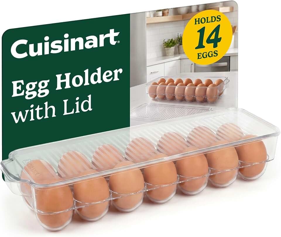 Best Brands Cuisinart Egg Holder for Fridge, Holds 14 Eggs, Stackable