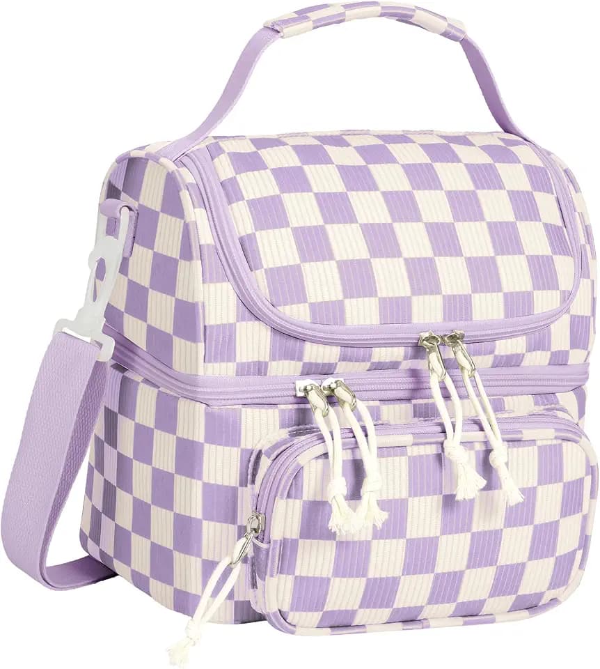 HowFly Lunch Box for Women Insulated Double Decker Lunch Bag for Girls