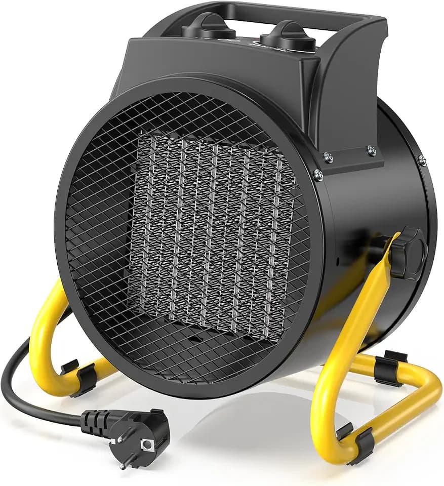 DAHTEC Elektro Heizlüfter 3000 Watt Keramik mit Thermostat, 2 Heizstufen