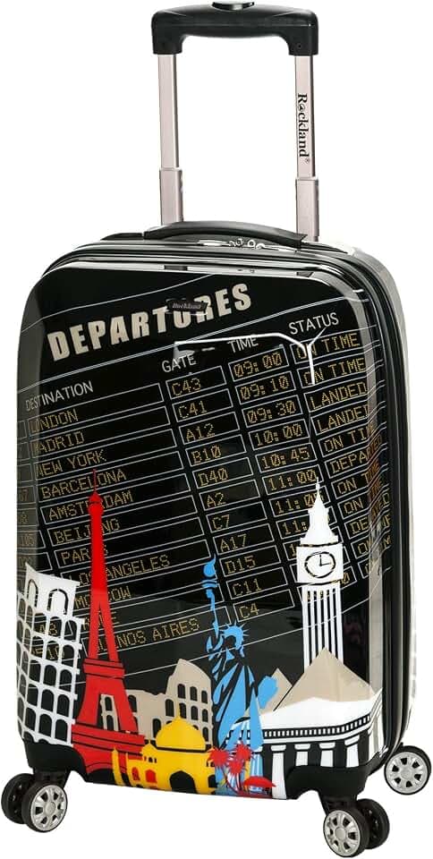 Rockland Departure Hardside Spinner Wheel Luggage, Carry-On 20", Departure