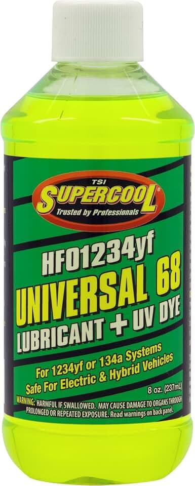 TSI Supercool 48663-8D-6CP 1234yf EV Electric Vehicle POE 68 Viscosity with UV Dye 8oz 6-Pack