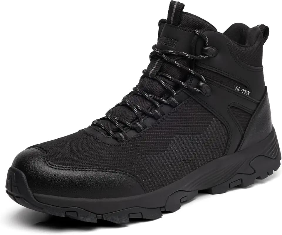 SHULOOK Men's Waterproof Hiking Boots, Lightweight Breathable Outdoor Shoes