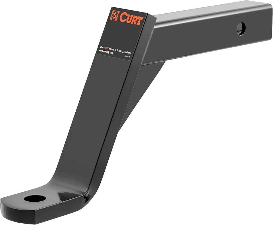 CURT 45100 Class 3 Trailer Hitch Ball Mount, Fits 2-Inch Receiver, 5,000 lbs. GTW, 1-Inch Ball Hole, 8-Inch Drop