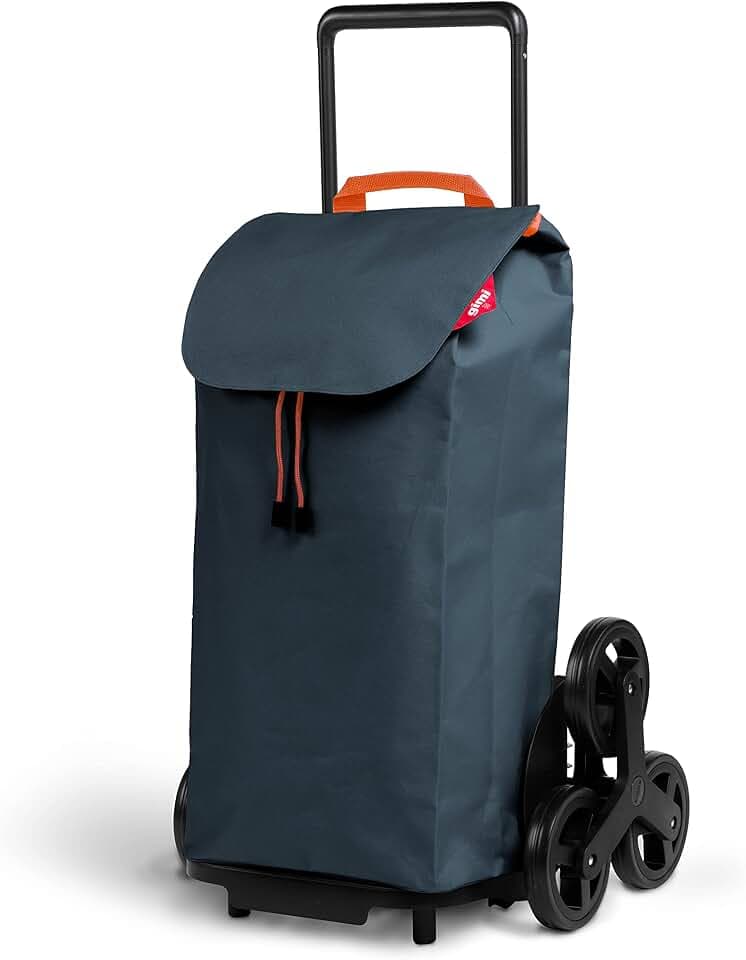 Gimi Tris Einkaufstrolley, wasserabweisende Tasche, 3-Rad-System, Fassungsvermögen: 52 Liter, Höchstlast : 30kg, Rahmen: Stahl/Kunststoff, Einkaufstasche: Polyester, Farbe Anthrazit